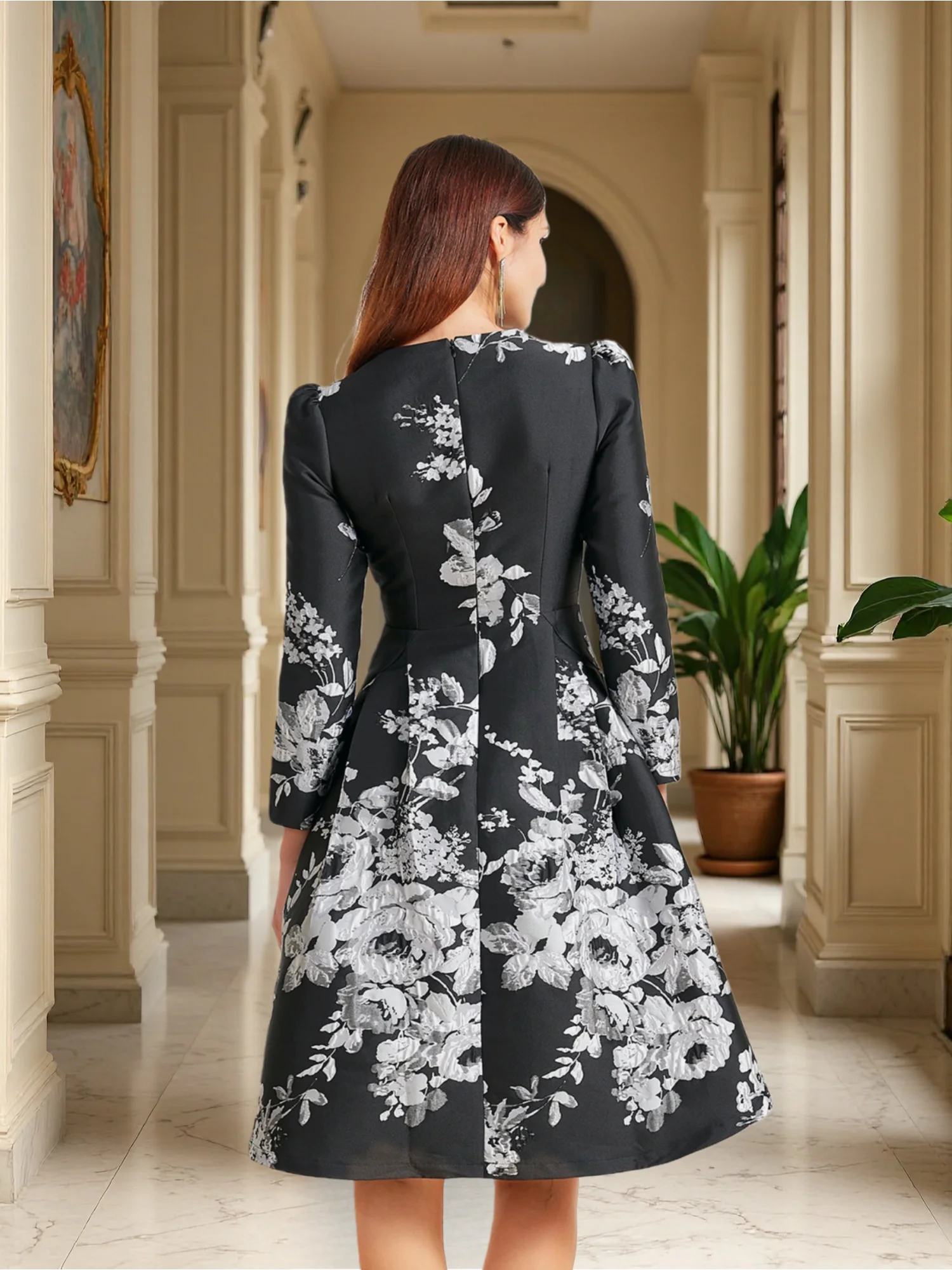 knee length dresses for ladies Vienna Jacquard Dress main image 0