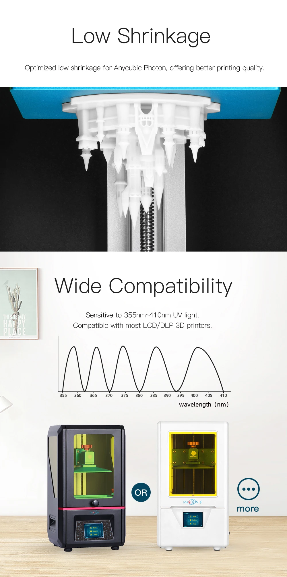 ANYCUBIC Plant-based 405nm UV Resin For Photon Mono LCD 3d Printer 2kg 4kg Quick Curing Liquid Printing Materials