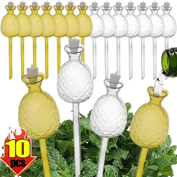 10/1x distributeur d'eau automatique pour plantes boule en plastique auto-arrosage fleurs intérieures et extérieures canettes d'eau pot de fleurs dispositif d'irrigation goutte à goutte 1