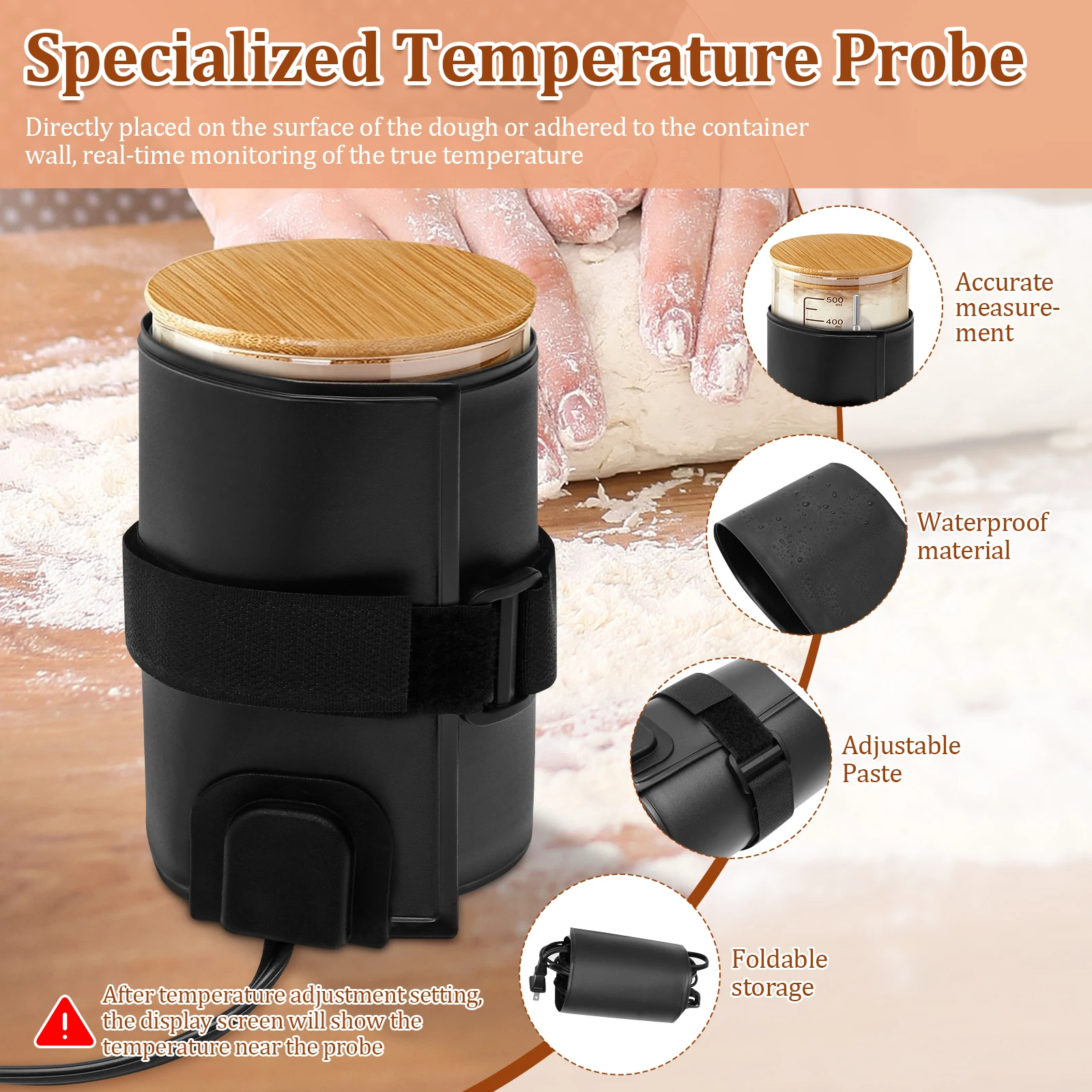 Adjustable Sourdough Fermentation Heating Wrap
