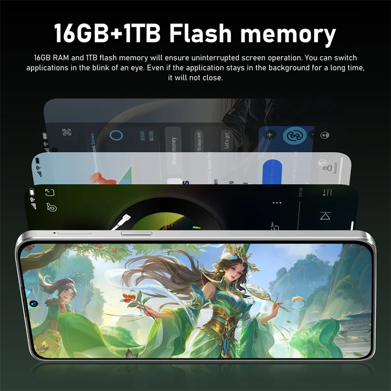 Smartphone Snapdragon 8 2026 New M17 pro max 5G Elite 7.3 120Hz Dynamic LTPO AMOLED 2X Display 200MP Quad AI Camera