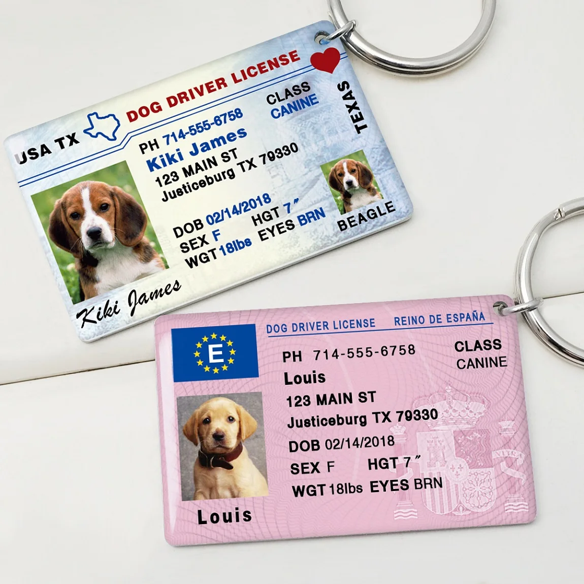 Targhetta per patente di guida per cani, targhetta per cani personalizzata, targhetta  per animali domestici, targhetta per identità di cani personalizzata  accessori per cani regalo per gli amanti dei cani - AliExpress, image size:1150x1150