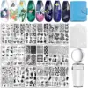 Biutee Nail Stamping Plates Template Tiger Zebra Leopard Print Animal Image Stainless Steel Stencil Nail Art Template Texture 1