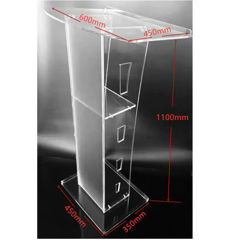Acrylic podium for commercial conference hosting awards reception signing wedding emcee can be disassembled
