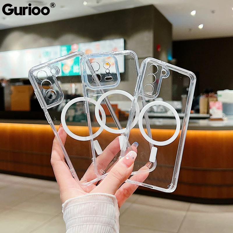 Transparent Magnetic Phone Case for Enhanced Protection and Style