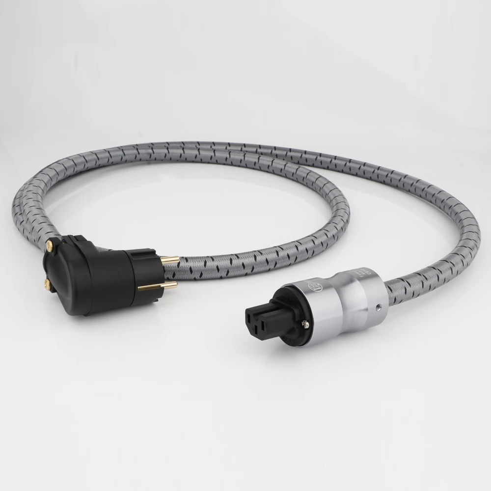 Preffair D509 HIFi Stromkabel EU AC Netzkabel Stromkabel Schuko Audio CD Verstärker AMP Winkel EU Stecker Stromkabel – Detail 6