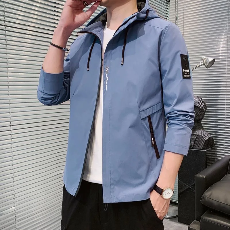 2024 Spring and Autumn New Fashion Solid Color Hooded Large Size Jacket Men\'s Casual Loose Comfortable High Quality Coat M-7XL