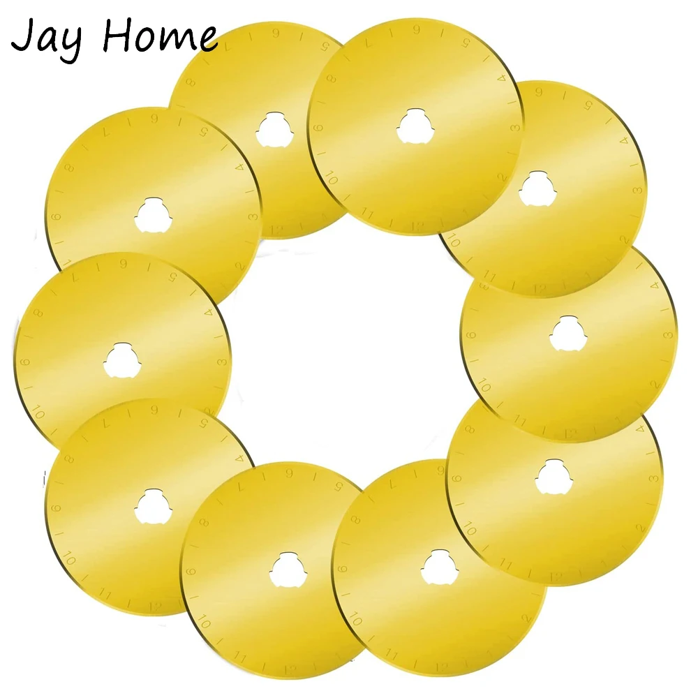 

3PCS Rotary Cutter Blades Replacement Blades SKS-7 45mm Fabric Cutting Blades Refill for Quilting Scrapbooking Sewing Crafts