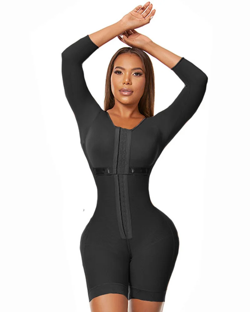 Fajas Full Body Shaping Bodysuits for Long Sleeve Compression Garments after Liposuction Postpartum Shapewear for Women