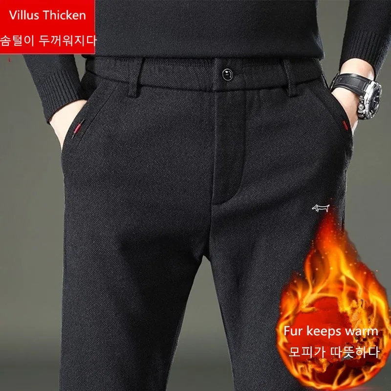 Winter Golf Pants For Men's Thicken Villus Warm Golf Trousers Elasticity Wear Casual Sport Fashion Casual Work Pant 골프웨어