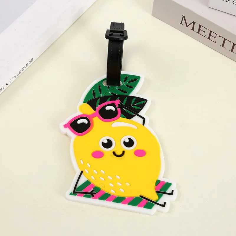 1pc Cartoon Nette Gepäck Tag Kreative Tier Silikon Gepäck Tags Koffer Tag Id Name Label Kleine Anhänger Reise Zubehör – Detail 13