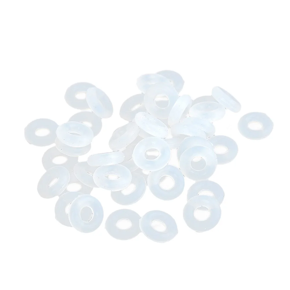 

Silicone Rubber Stopper Ring: 80PCS Rubber Rings Spacer Beads Jewelry Findings Making End Clasp Beads Gasket DIY Charm Jewelry