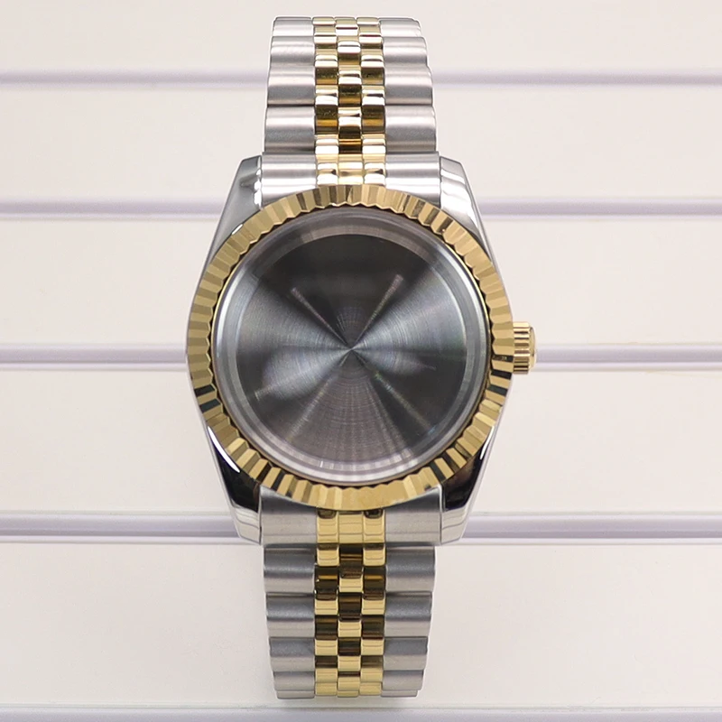 Sapphire Fluted Watch Case with Strap - 100m Waterproof