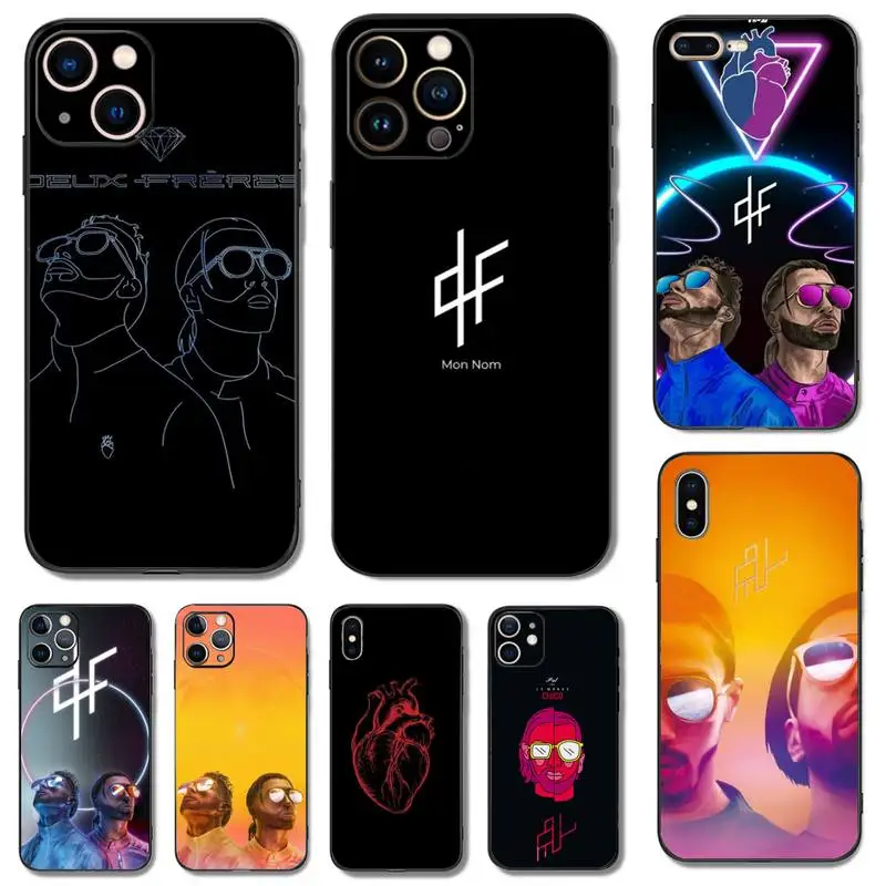 

Чехол для телефона PNL QLF Rapper для iPhone 11 12 Mini 13 14 15 Pro XS Max X 8 7 Plus SE XR, черный чехол для телефона