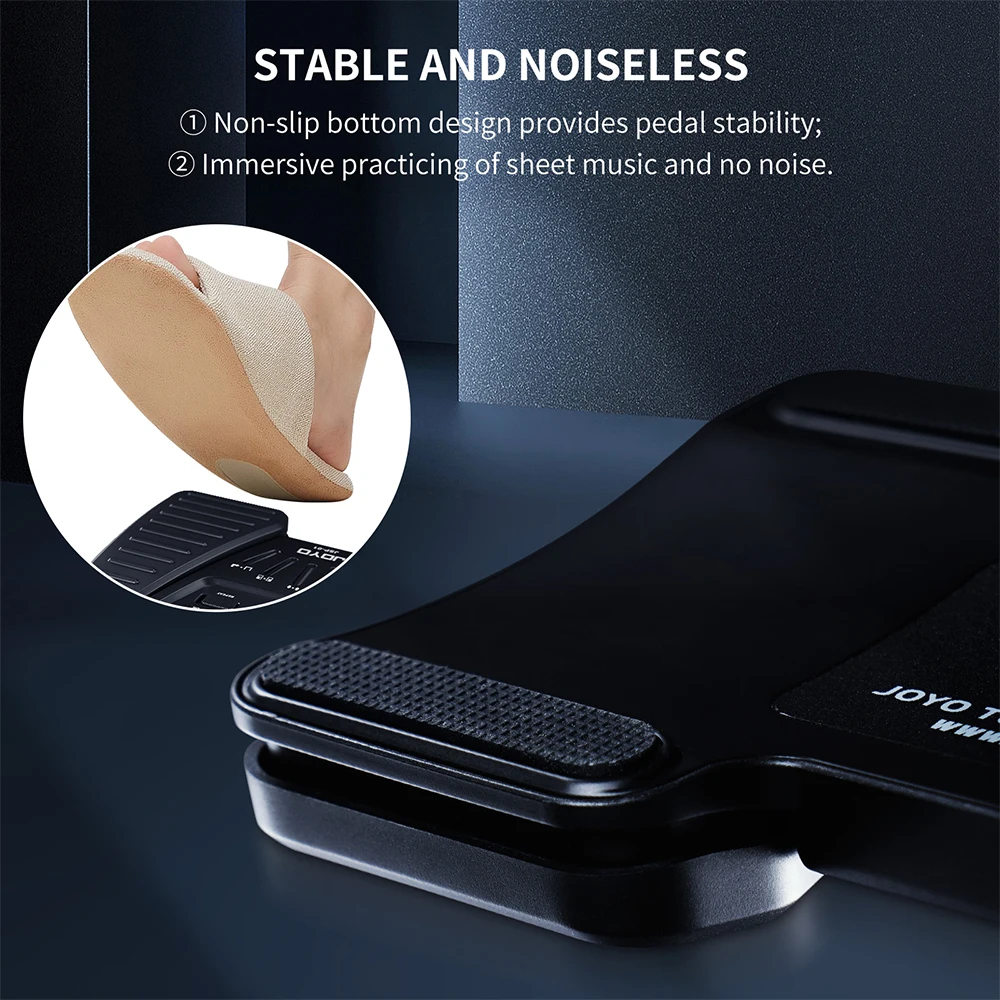 JOYO JSP-01 Wireless Page Turner Pedal Rechargeable Bluetooth Music Page Turner for iPad Tablets Android iOS Phones Keyboard