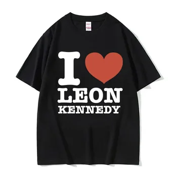 I Heart Leon Kennedy Print T-Shirts Men Women's Clothing Fashion Vintage T Shirt Male Short Sleeve T-shirt Tops 1