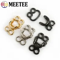 Meetee 10/30/50Pcs 18/23/27mm Garment  Pants Hooks Trousers Skirts Metal Buttons DIY Coat Fur Collar Hook Decor Sewing Accessory 1