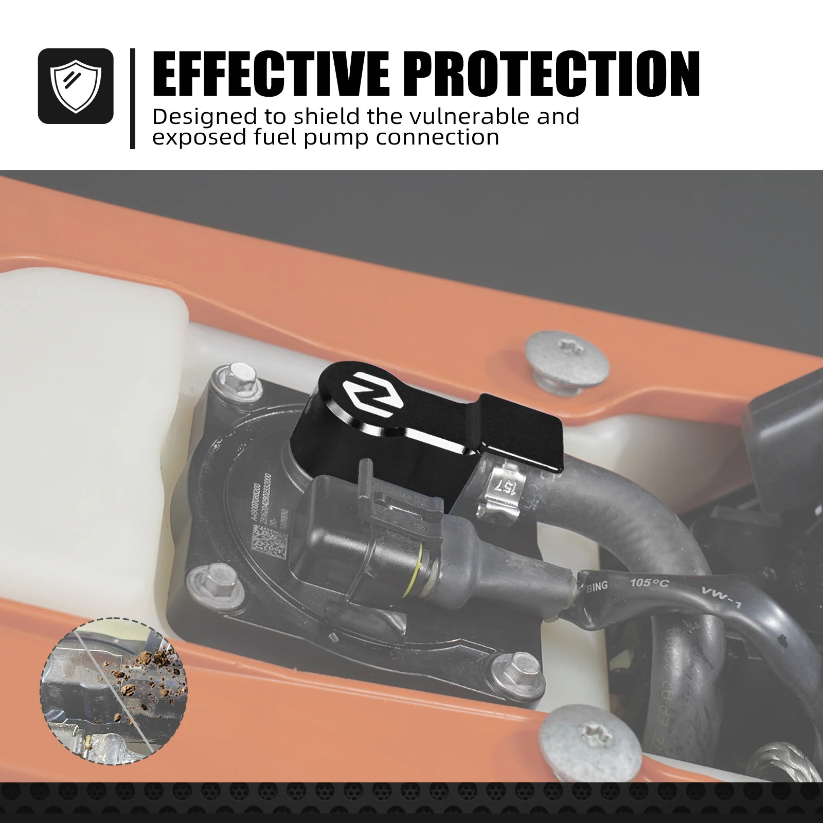 NICECNC Für KTM EXC 300 2024 2025 Kraftstoffpumpe Schutzfolie Für KTM EXCF 350 SX 125 SXF 450 XCW 500 Husqvarna TE300 GasGas EC300 – Detail 17