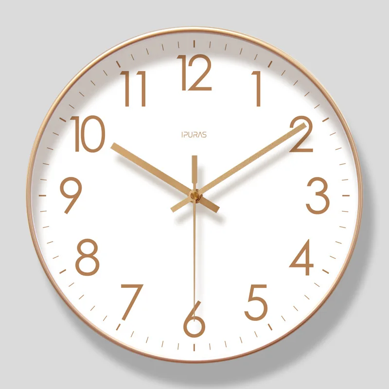 Simple digital clock With calendar wall clock quiet accurate travel time living room household wall hanging quartz clock 6514 2