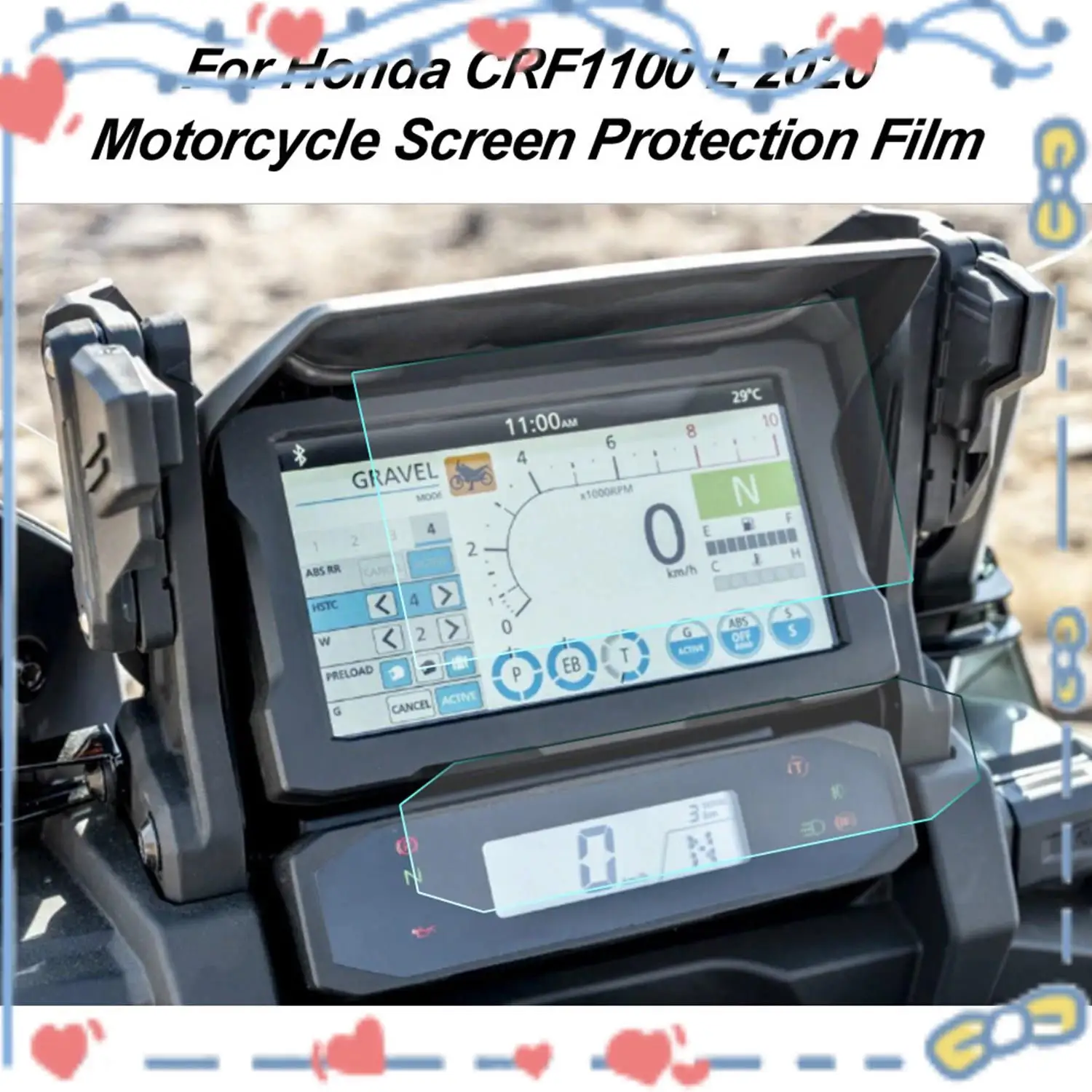 혼다 CRF1100L CRF 1100L 아프리카 트윈 2020 용 오토바이 대시 보드 화면 보호 필름 속도계 스크래치 필름