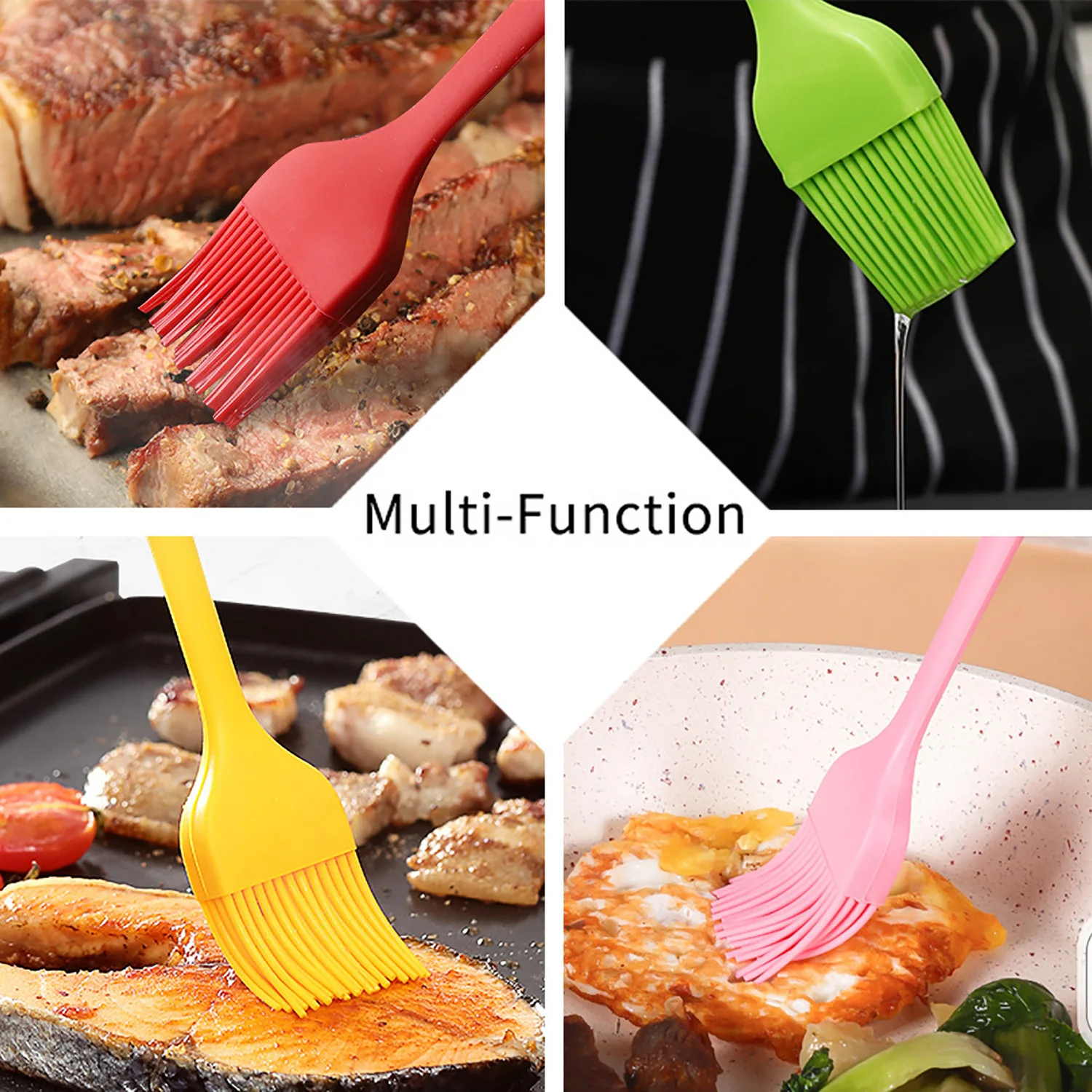 10pcs Silicone Pastry Basting Brush for Baking, Cooking, Food, Sauce Butter,  Oil, Barbecue BBQ Grilling - AliExpress