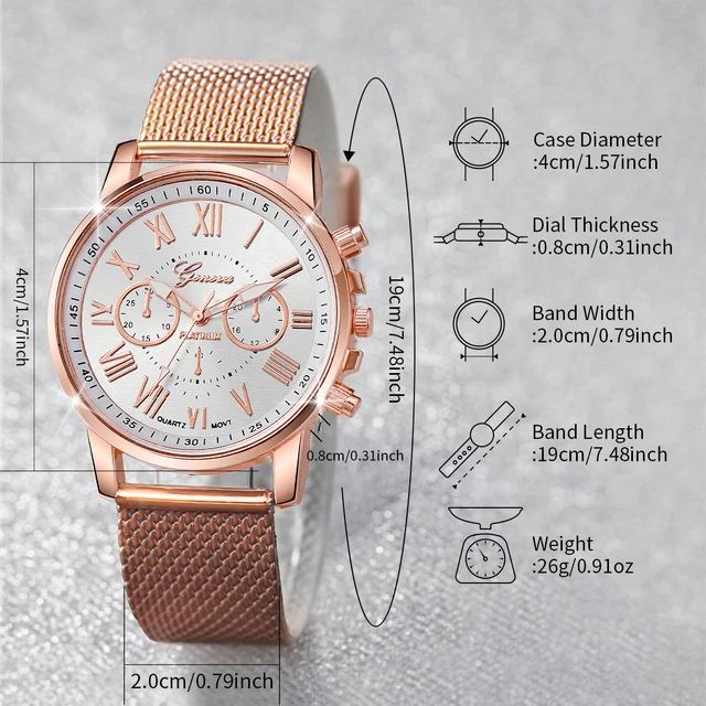Relógio de quartzo feminino com pulseira borboleta, pulseira de plástico, casual, moda, sem caixa, 2 pcs/set 6