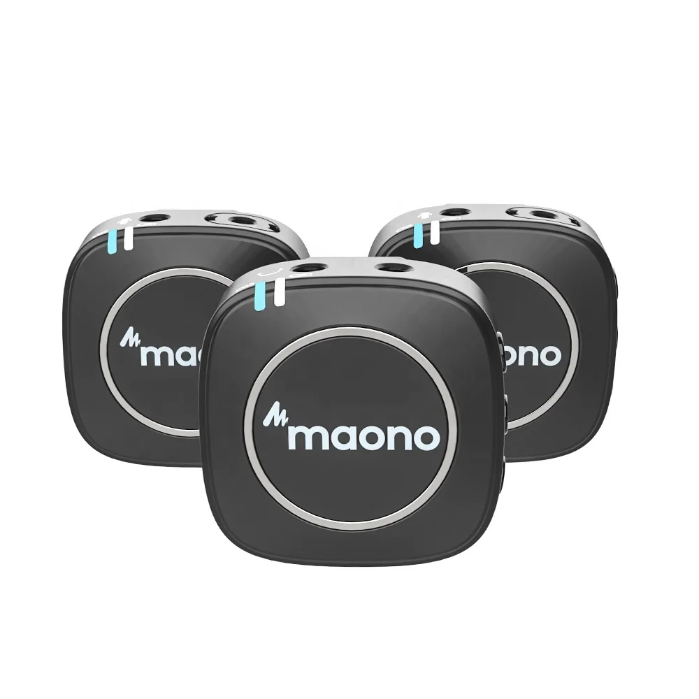 

MAONO Wireless 2.4G WM820 A2 Dual Transmitter Microphone Mobile Phone Wireless Lavalier Microphone Vlogger Interview Microphones