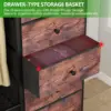 Heavy Duty Clothes Rack for Hanging Clothes with 5 Shelves & 5 Drawers, Metal Freestanding Clothing Rack with Five Hooks, Garmen 6