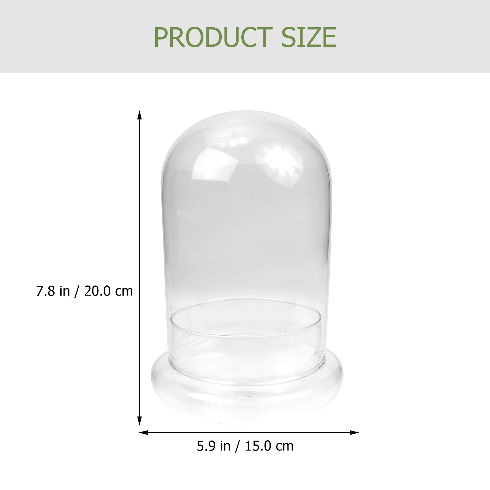 1Set Glass Flower Dome U Shape Display Cover for Artificial Plants Showcase Tabletop Decor Home Wedding Festival