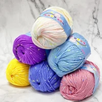 10PCs/Lot Colorful Dot Woolen Thread 500g Soft Eco-dyed Needlework Baby Cotton Cashmere Yarn for DIY Knitting Sweater Hats Scarf 1