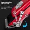 WAIKIL New Men's Stainless Steel Hair clipper Professional Electric Hair clipper USB Rechargeable Cordless Hair Repair Machine 4