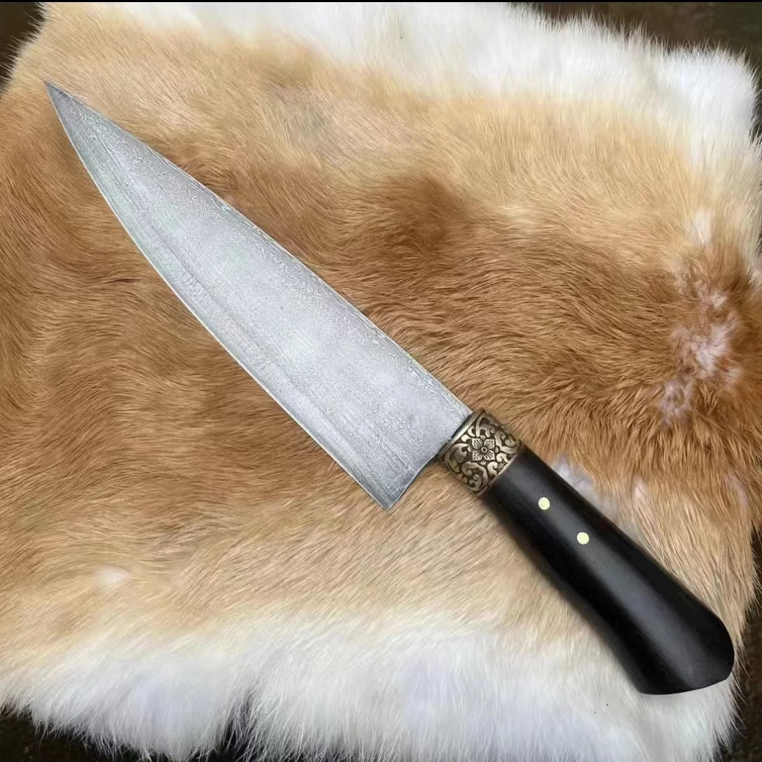 8.5 Inch Husa Knife Handmade Damascus Steel Blade Sharp Chefs Cleaver Sashimi Slicing Fish Sushi Kitchen Knives Cooking Tools kitchen knife