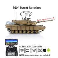 Heng Long 1/16 7.0 RC Tank Upgraded Barrel Recoil M1A2 Abrams RTR FPV 3918 360° Remote Control Vehicle Model TH17802-SMT2 1