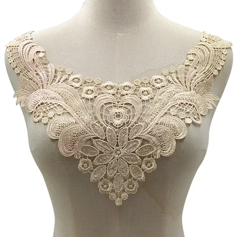 Beautiful Lace Collars European Style Floral Embroidery Decorative Collar Woman's Garment Accessories
