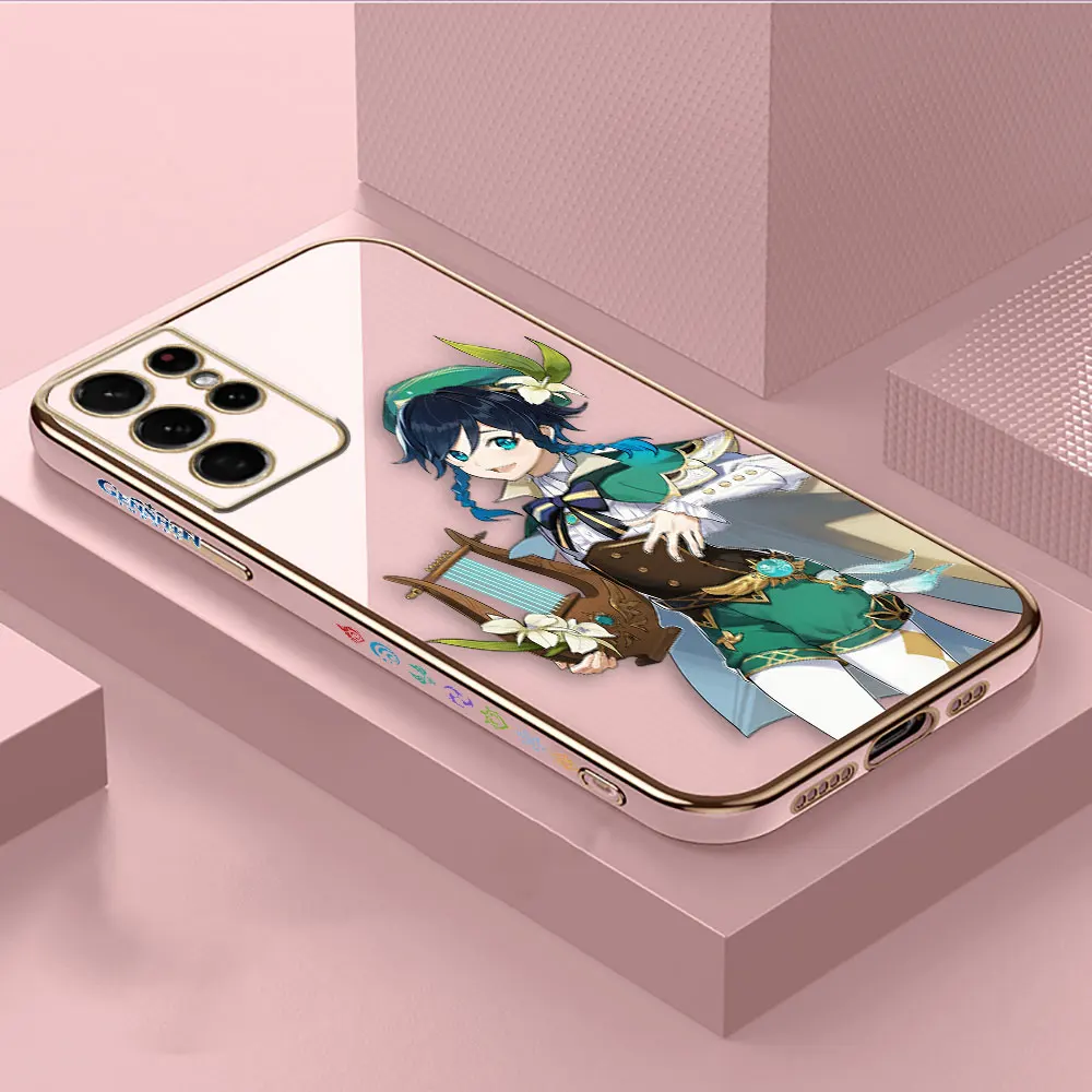 thumbnail image 1 of Smooth E-TPU Phone Case For Samsung Galaxy S24 S23 S22 S21 S20 FE S10 A01 A02 A03 PLUS ULTRA 5G Case The Game G-Genshin I-Impact, 1 of 5