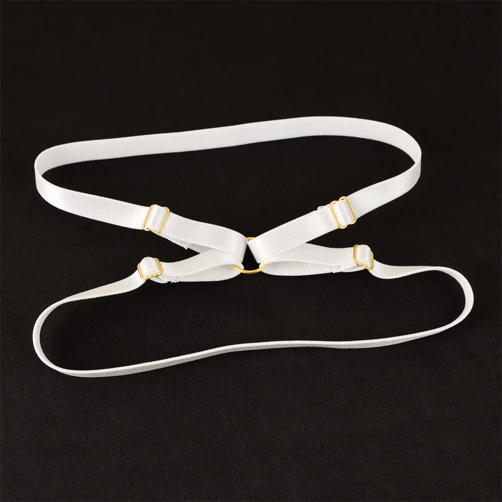 Lolite Gothic Gummiband Bandage Schwarz Bein Oberschenkel Kreuz für Frauen Verstellbarer Strumpfgürtel Vielseitiger Körper Strand Y2K Schmuck – Detail 12