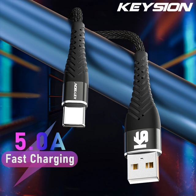 KEYSION 5A 2m USB tipo C cavo Micro USB ricarica rapida telefono cellulare  caricatore Android tipo