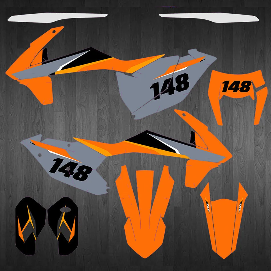 MXP DST0665 - Kit di adesivi personalizzati per moto motocross, compatibili con KTM EXC XCF XCW 2017-2019 e KTM SX SXF XC 2016-2018