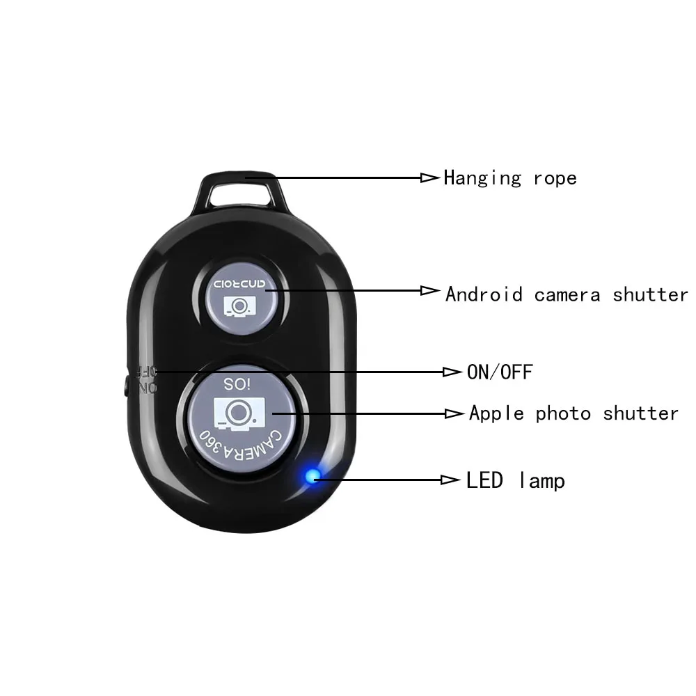 Wireless Bluetooth Camera Remote Controller Selfie Button Camera Shutter Controller Remote Shutter For Smartphones