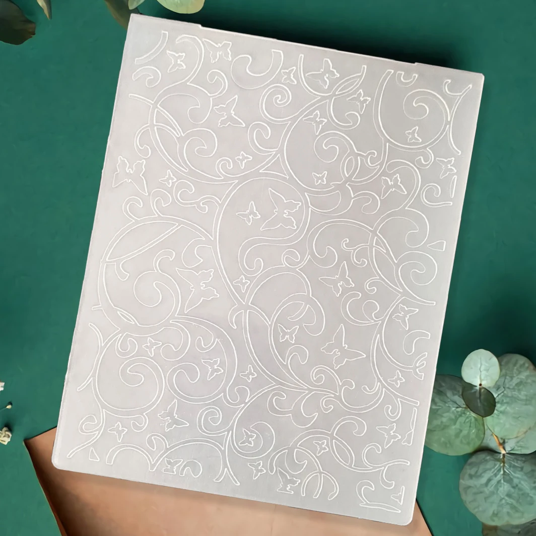Plastic Embossing Folder Boat Wall Butterfly Leaves Design DIY Paper Card Decoration Scrapbooking