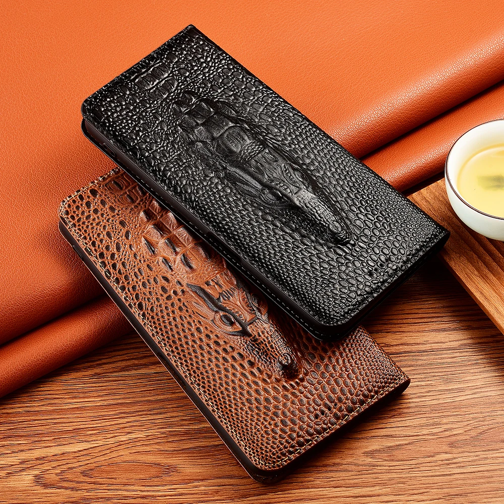 

Crocodile Head Leather Cover for Huawei Y6S Y5P Y6P Y7P Y8P Y9S 2020 Phone Card Pouch Flip Cover