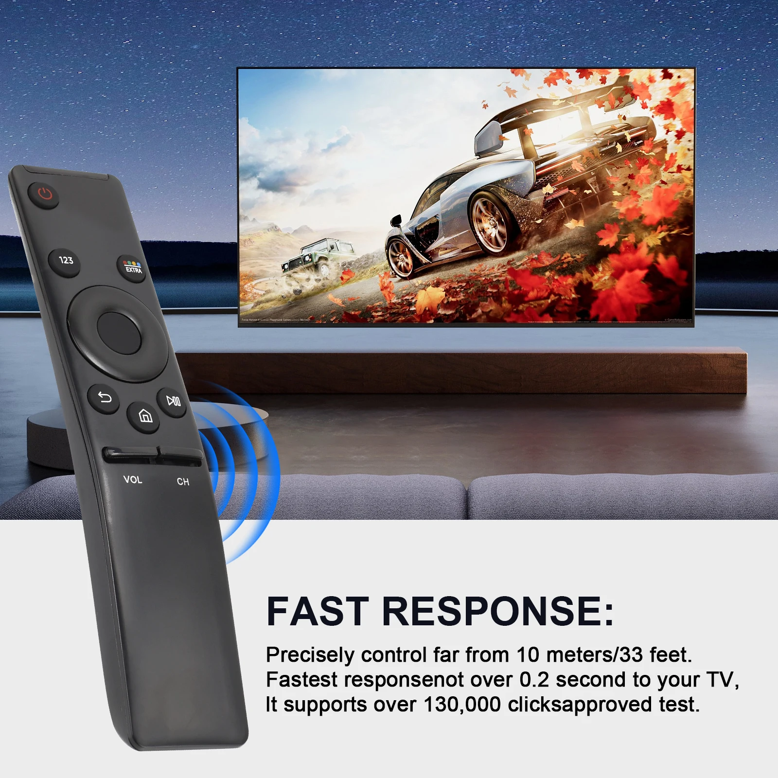 Remote Control Bn59-01259E Universal Compatible with Samsung Tv Un40Ku6290 Un40Ku6290F Un43Ku7000D Un49Ku7000 Un55Ku6290F Un50Ku