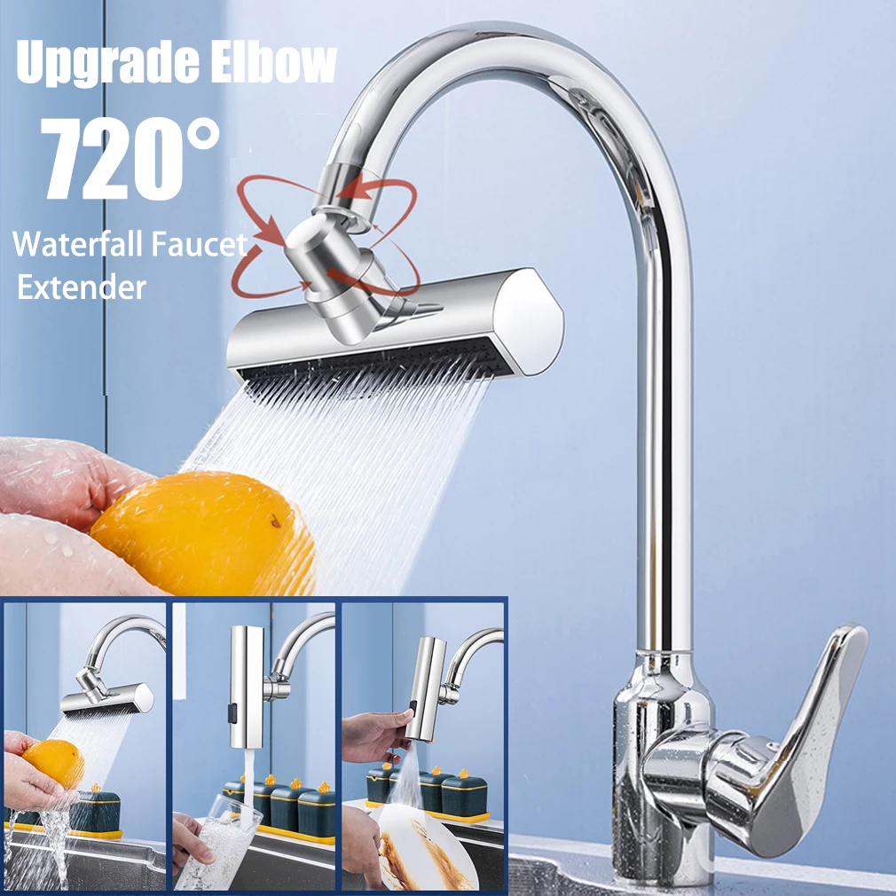 WaterfallKitchenSinkMixerExtenderMultifunctional720Rotating