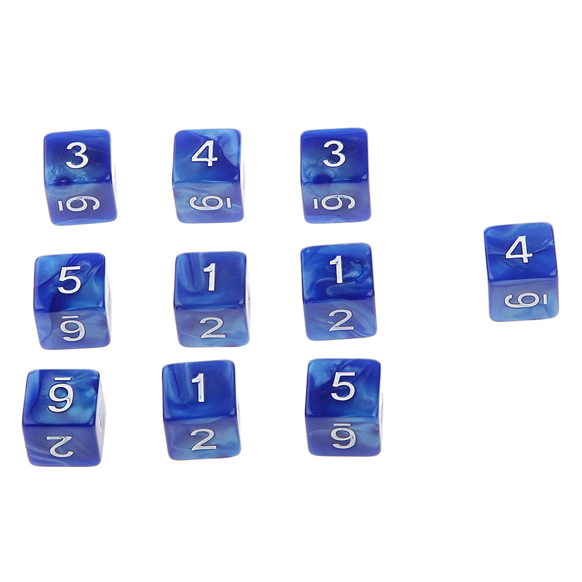 Premium Dual-Toned Red & Black Acrylic Dice Set – 10 Pieces, 16mm