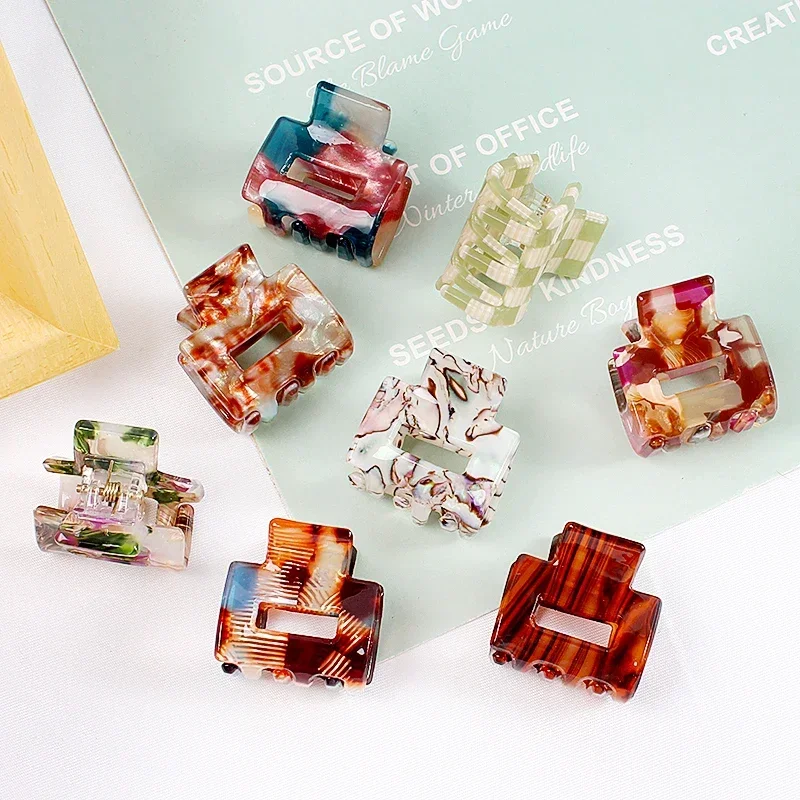 2/5pcs Korea Acetate Hollow Geometry Mini Hair Claws Crab Hair Clips for Child Girls Hairpins Hair Accessories Kids Barrettes