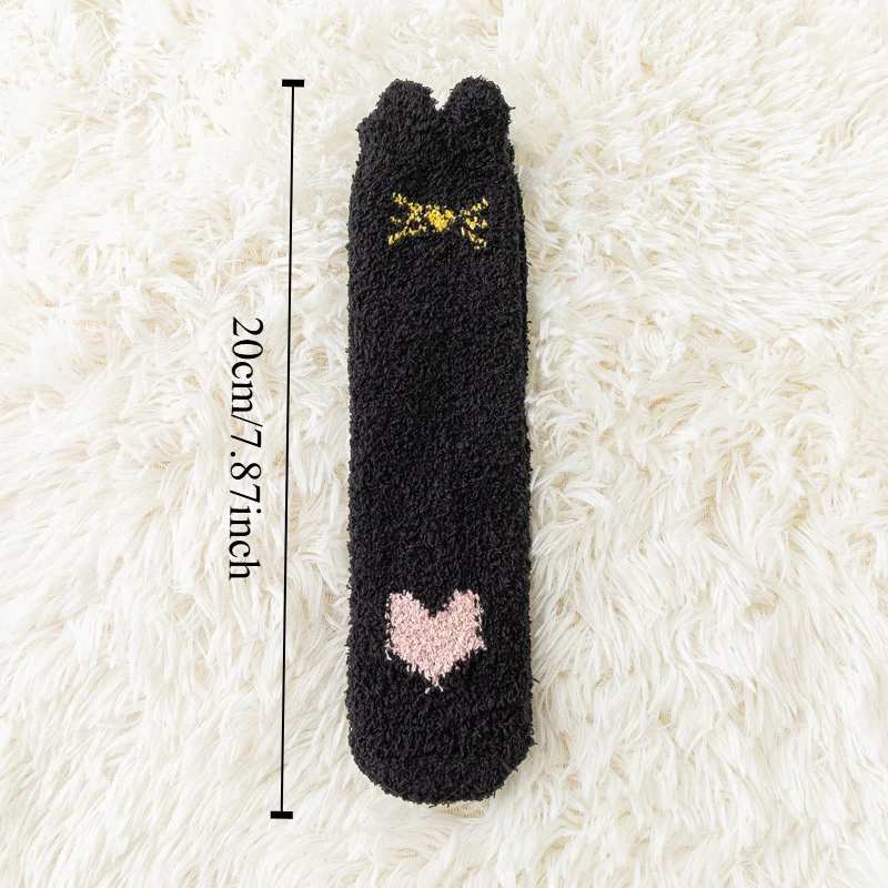 5 Pairs/Set Woman Comfortable and Warm Socks, Warm and Thick Winter Mid Tube Warm Socks, Sleeping Socks, Fashionable Patterns