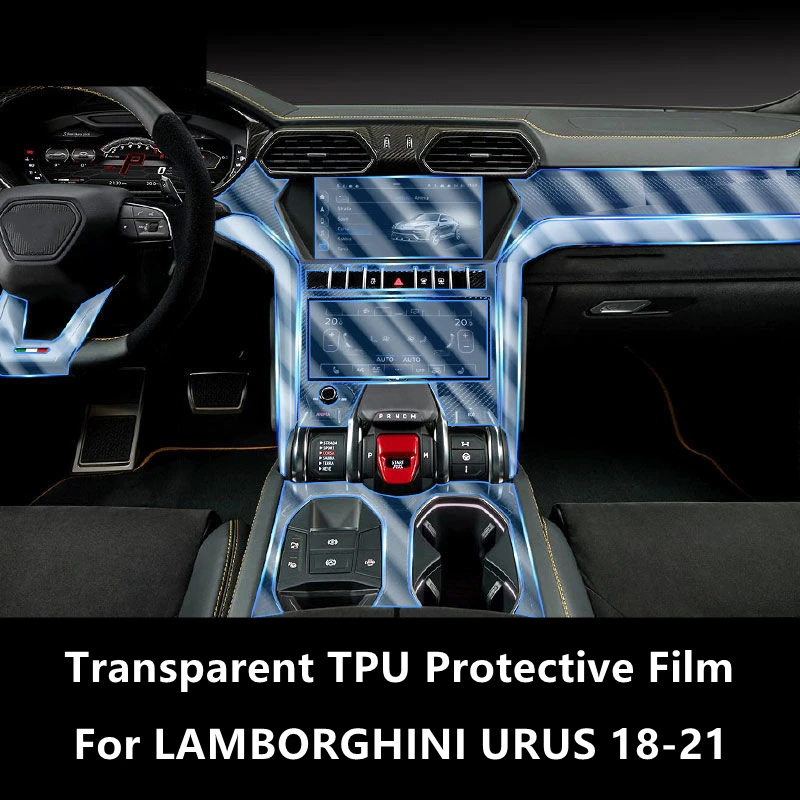 

For LAMBORGHINI URUS 18-21 Car Interior Center Console Transparent TPU Protective Film Anti-scratch Repair Film AccessoriesRefit