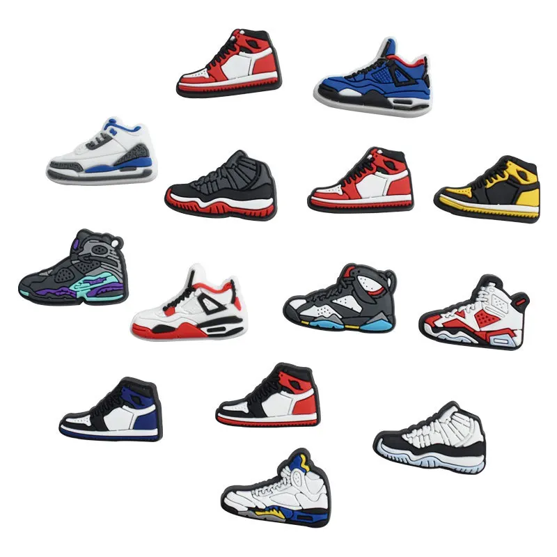 12Pcs Sneaker Collection Shoe Charms Accessories Sets For Kids Men Hole Shoes Charms Cartoon Sandals Decoration