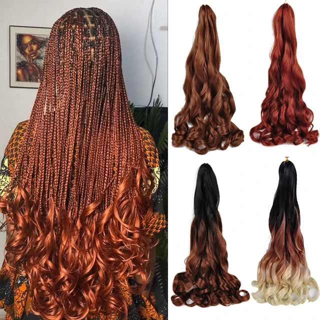 Espiral cachos 24 Polegada extensões de cabelo sintético onda solta crochê  tranças cabelo francês cachos pré esticado trança cabelo para mulher -  AliExpress