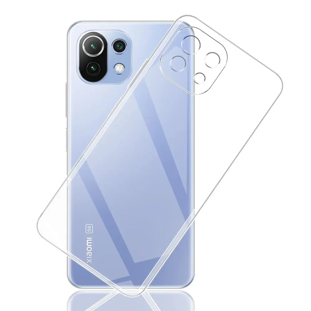 Enhanced Silicone Soft Clear Phone Case Cover for Xiaomi Mi 11 Lite Series
